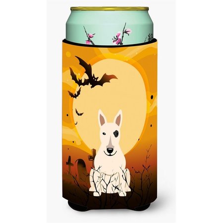 CAROLINES TREASURES Halloween Bull Terrier White Tall Boy Beverage Insulator Hugger BB4404TBC